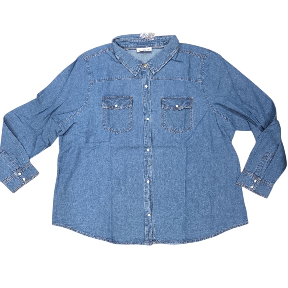 New In Package! NorthStyle Classic Blue Denim Shirt Size 2X